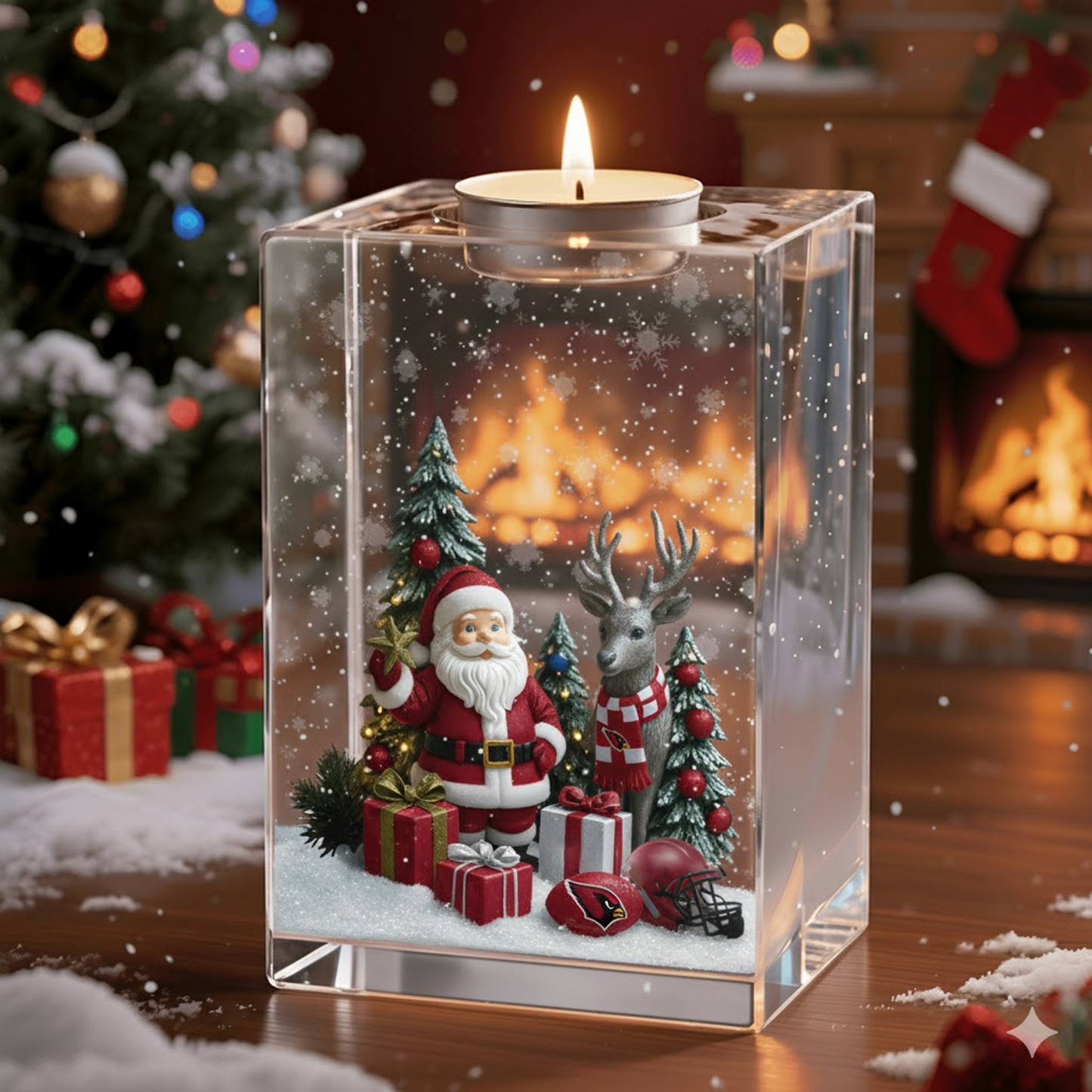 NFL x ARI Christmas Crystal Candle Holder V1 NAK NHT