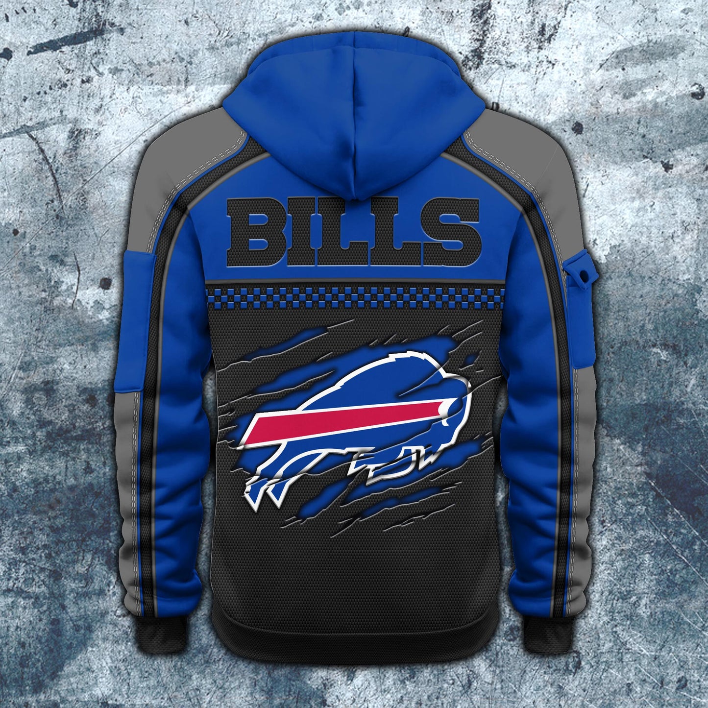 NFL x BUF Personalized Half-zip Hoodie HLP