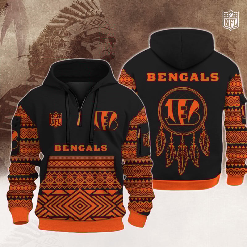 NFL x CIN Native Half-zip Hoodie HLP