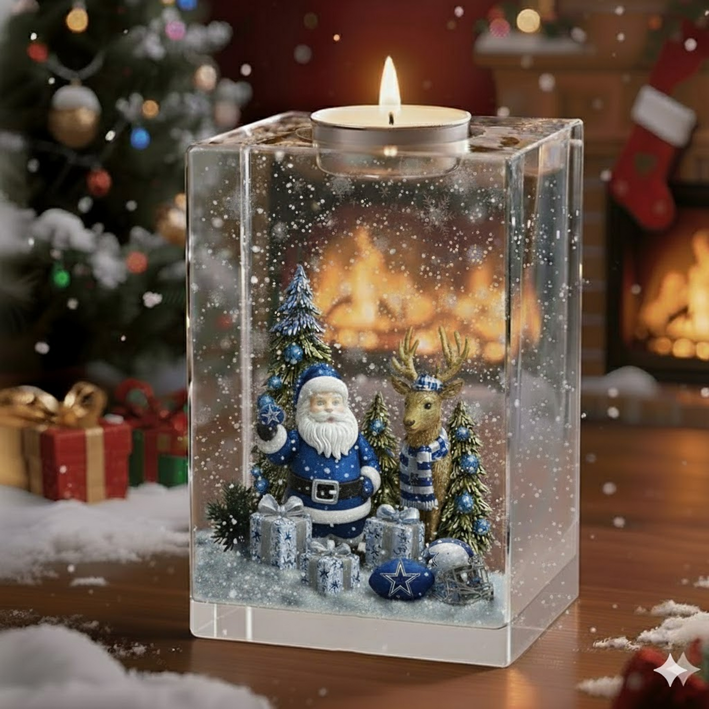 NFL x DAL Christmas Crystal Candle Holder V1 NAK NHT