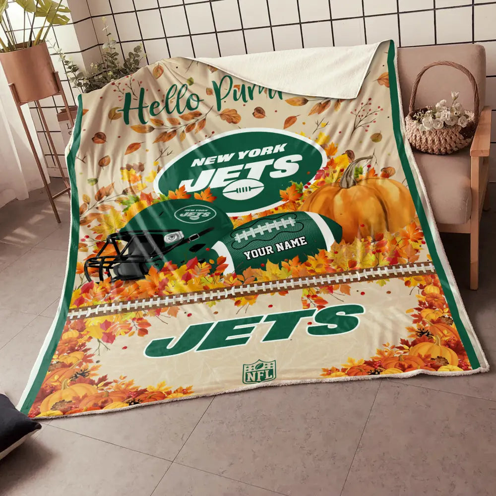 NFL x NYJ Hello Pumpkin Quilt HLP