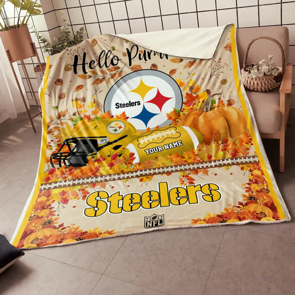 NFL x PIT Hello Pumpkin Quilt HLP
