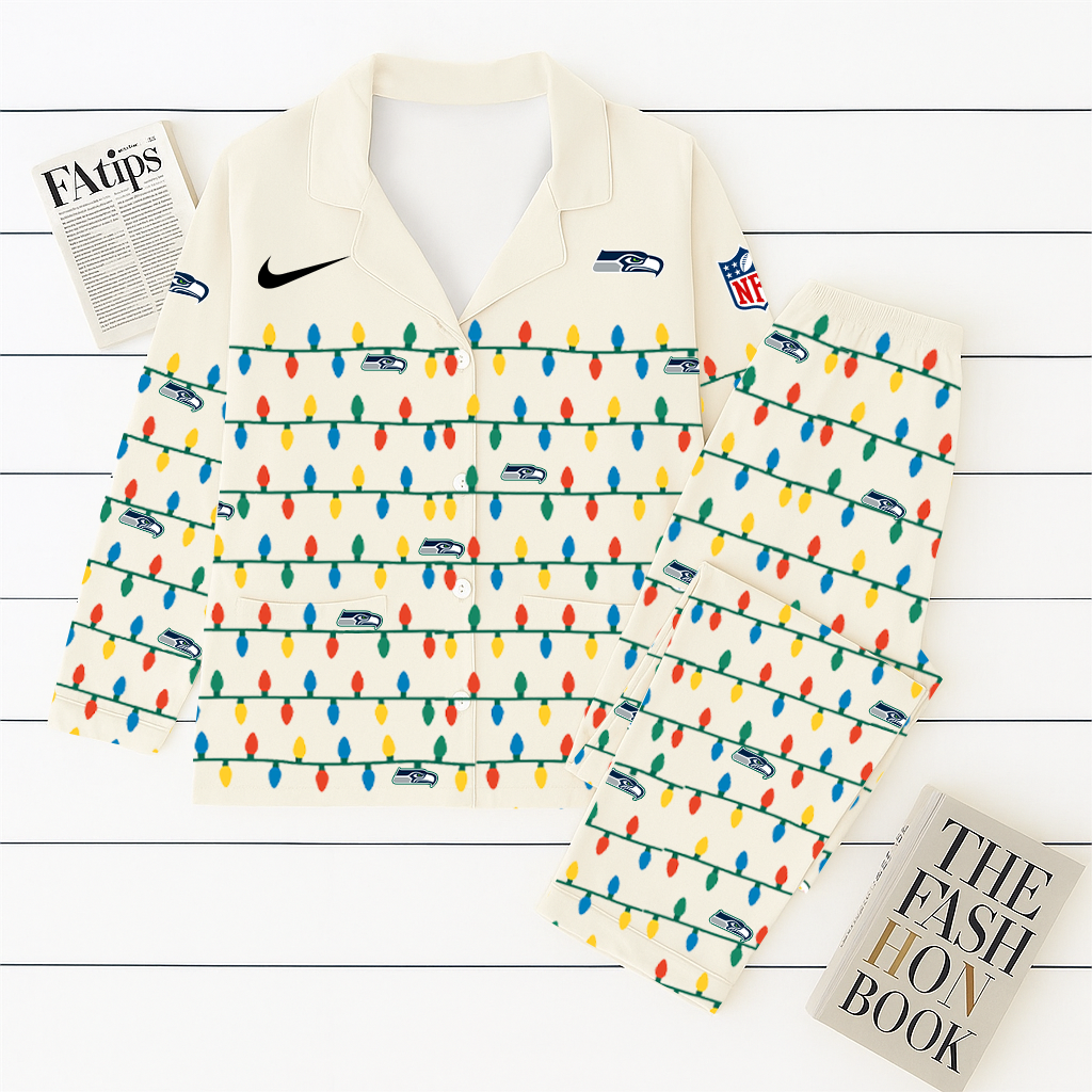 NFL x SEA Christmas Light Pajama Set HLP HLPHUONG