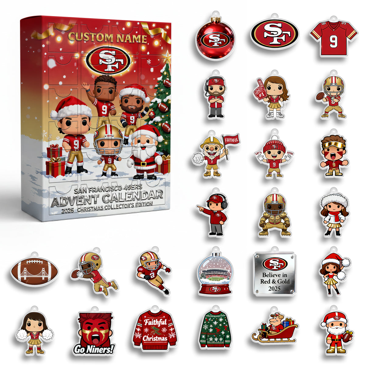 NFL x SF 2025 Christmas Personalized Advent Calendar HLP HLPHUONG