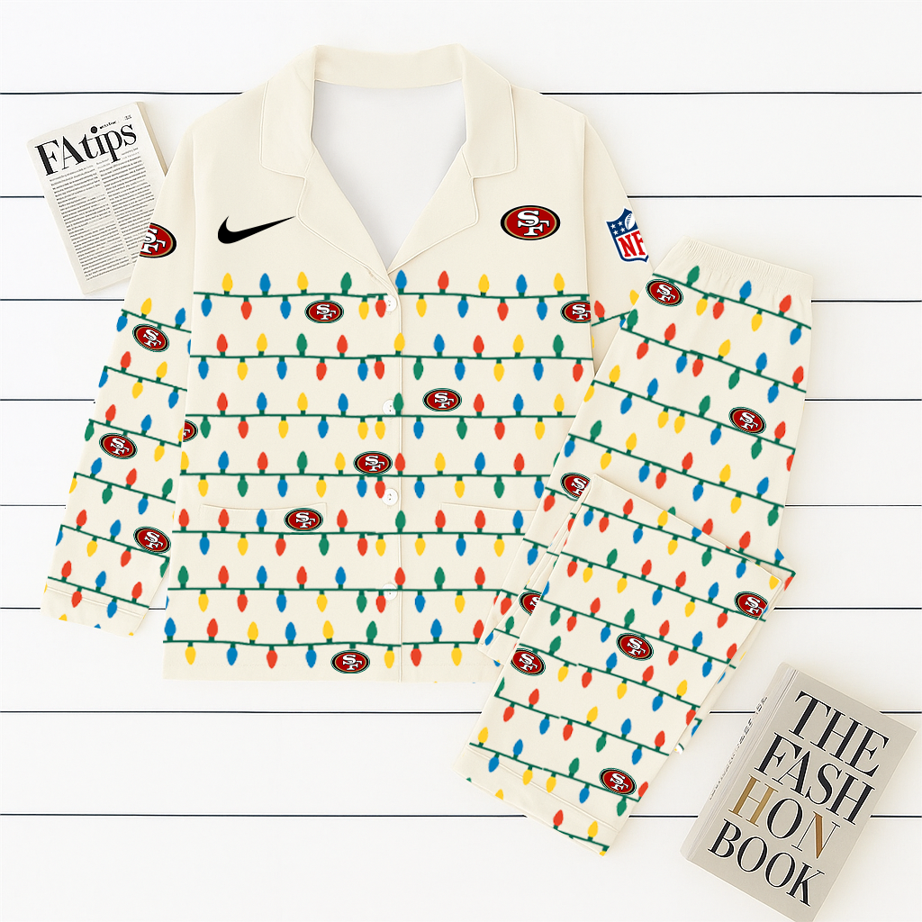 NFL x SF Christmas Light Pajama Set HLP HLPHUONG