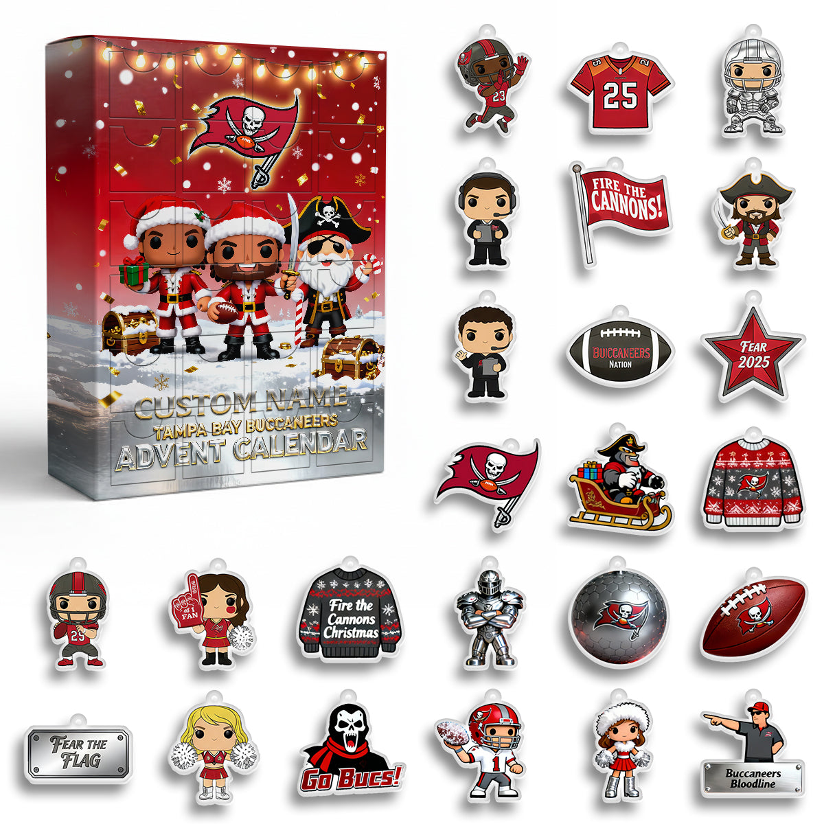 NFL x TB 2025 Christmas Personalized Advent Calendar HLP HLPHUONG
