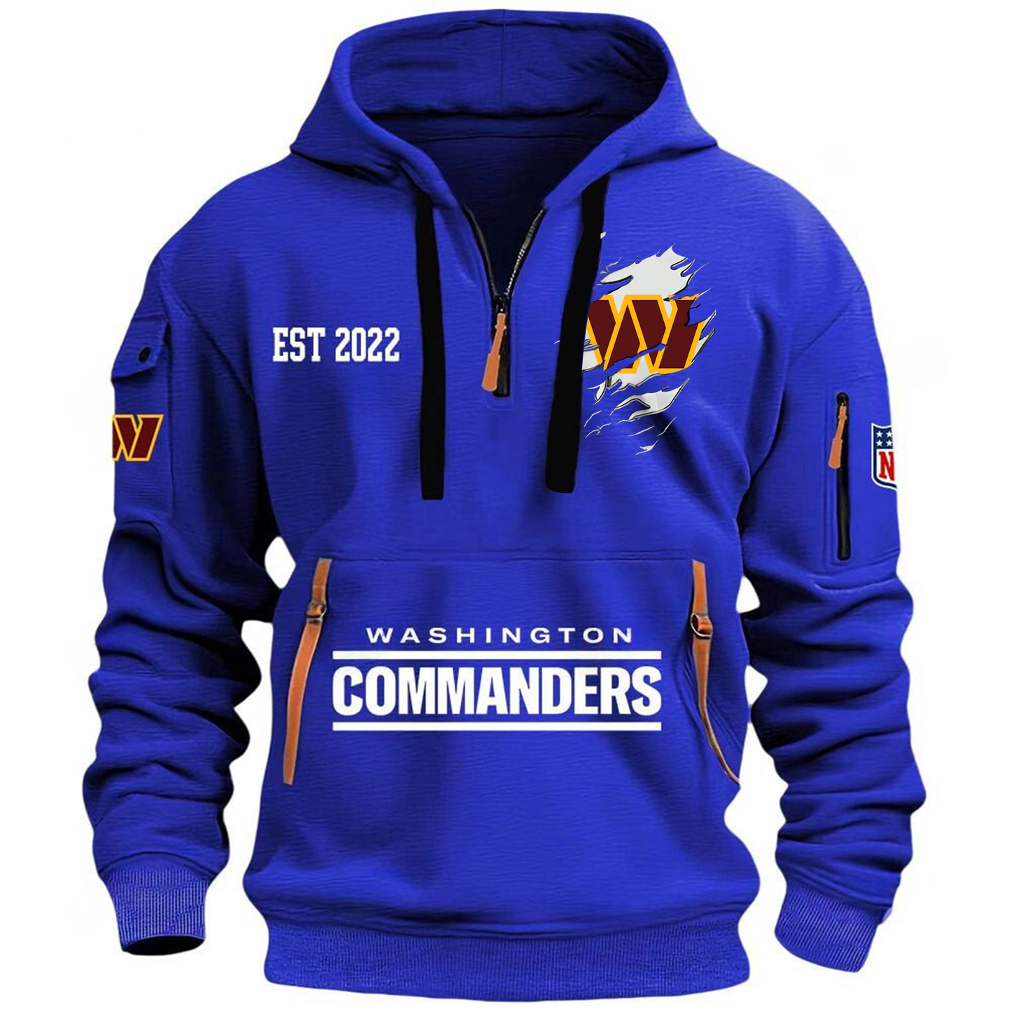 NFL x WAS EST 2022 Half Zipper Hoodie HLP HLPHUONG