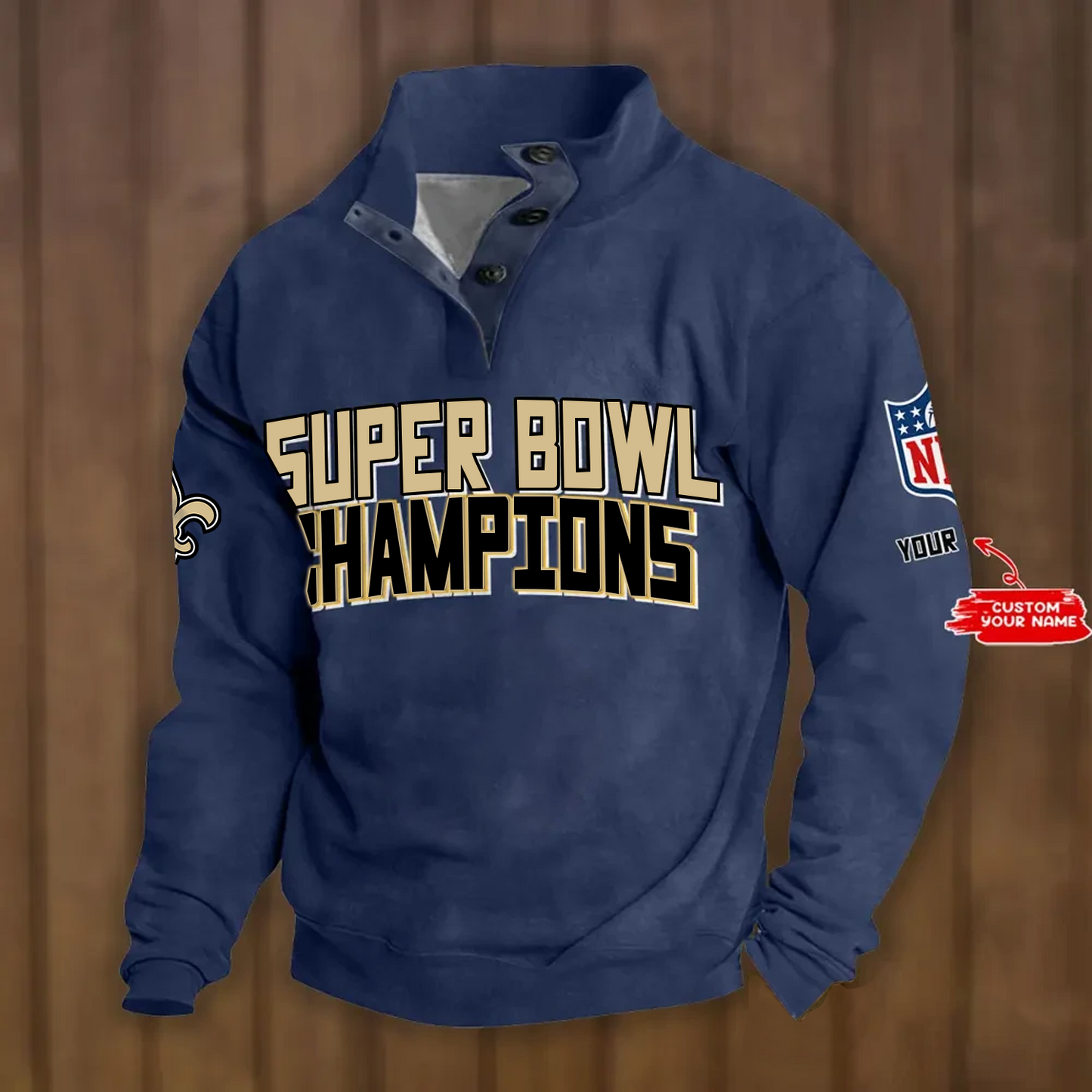 NO x NFL Double Breasted Stand Collar Hoodies DATND TANTD