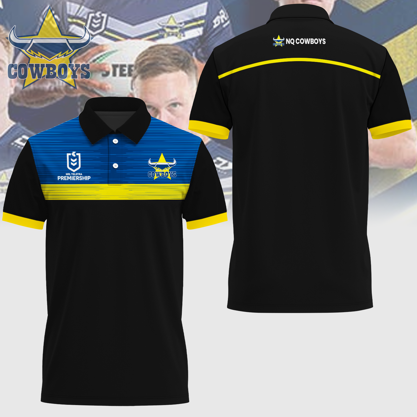 North Queensland Cowboys NRL Limited Edition Polo Shirt TM - Super Savings When Buying Combo V2