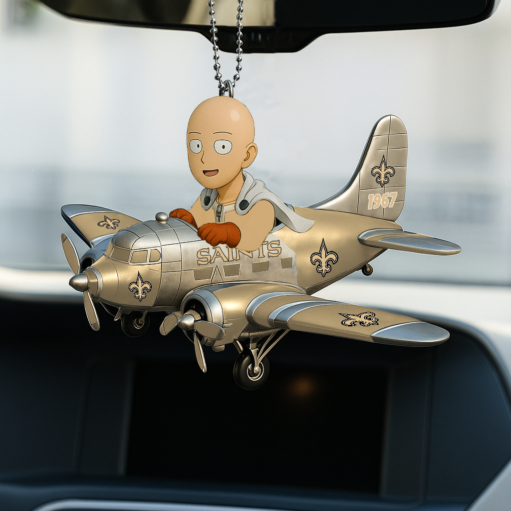 NOS NFL x One-Punch Man Premium Car Hanging Ornament DDT HLP