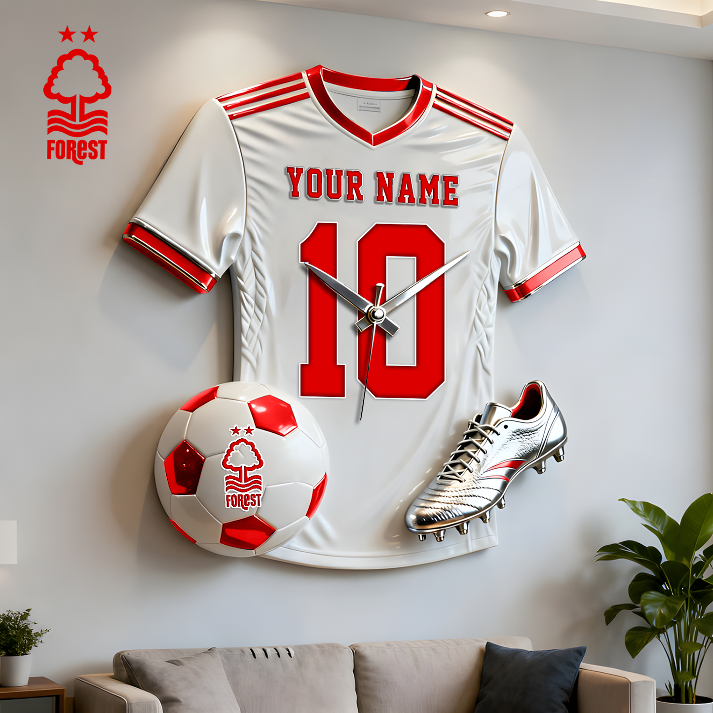 NOT X Personalized EPL football player sculpture clock V1 NAK NHT