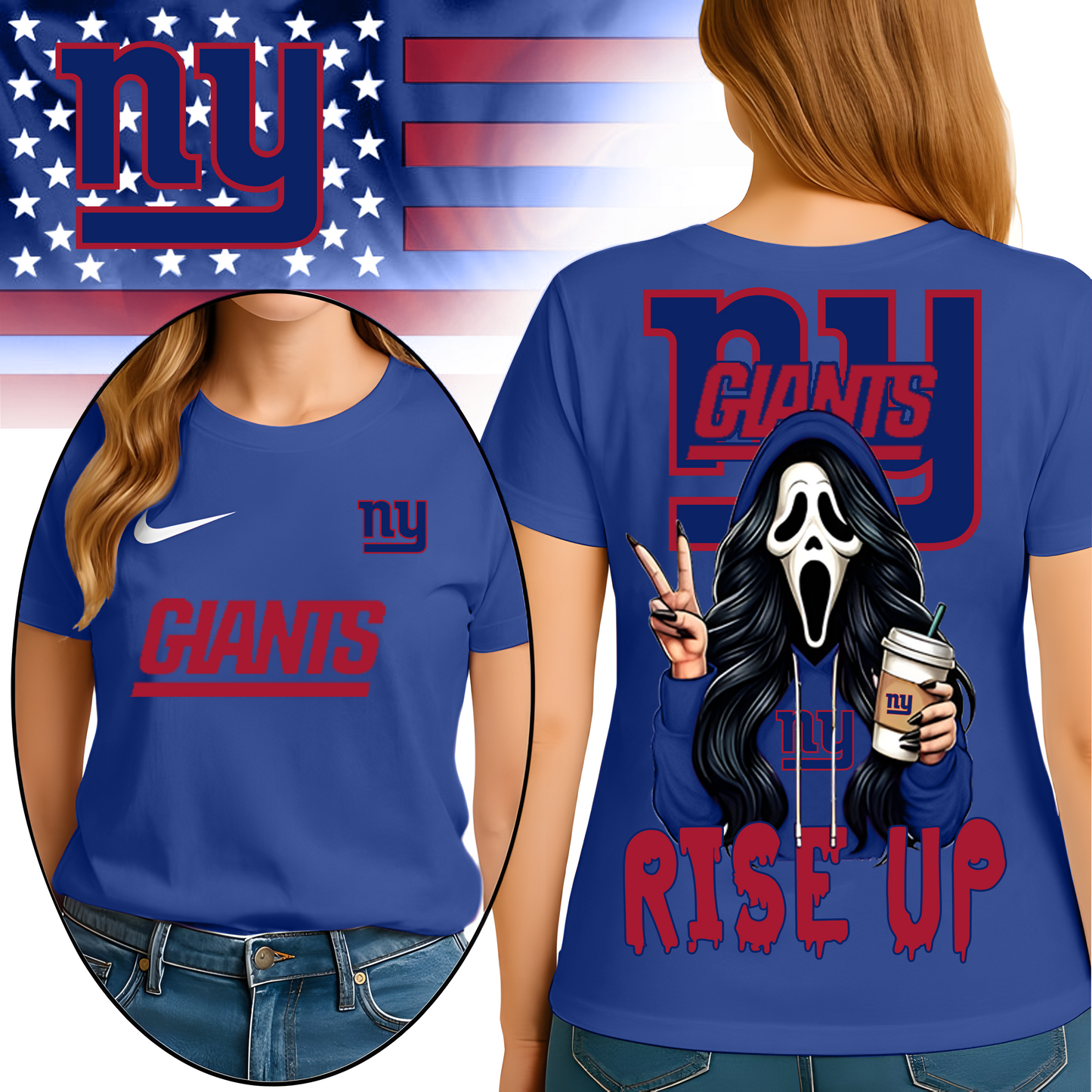 NYG Premium NFL Ghostface 3D Shirt DDT HLPHUONG