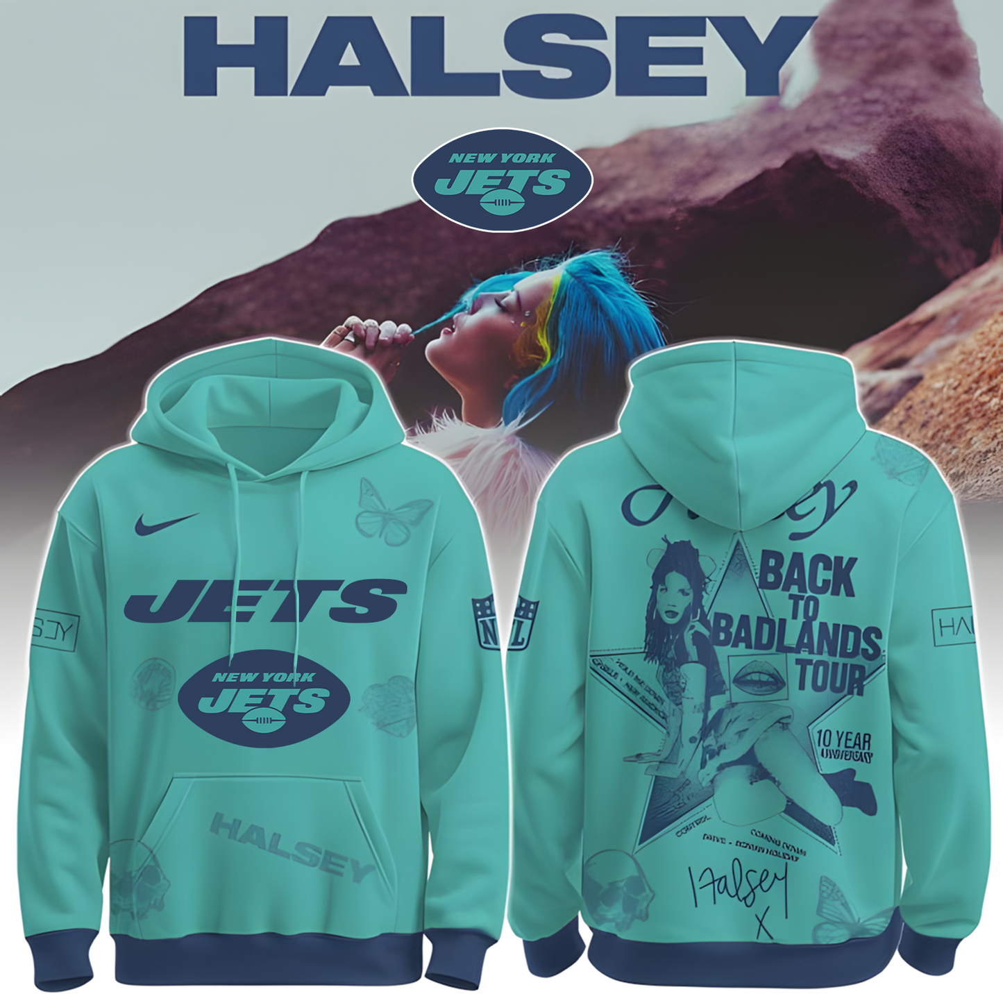 NYJ X NFL Back to Badlands North America 2025-2026 Hoodie T-Shirt NAK THUONGNH