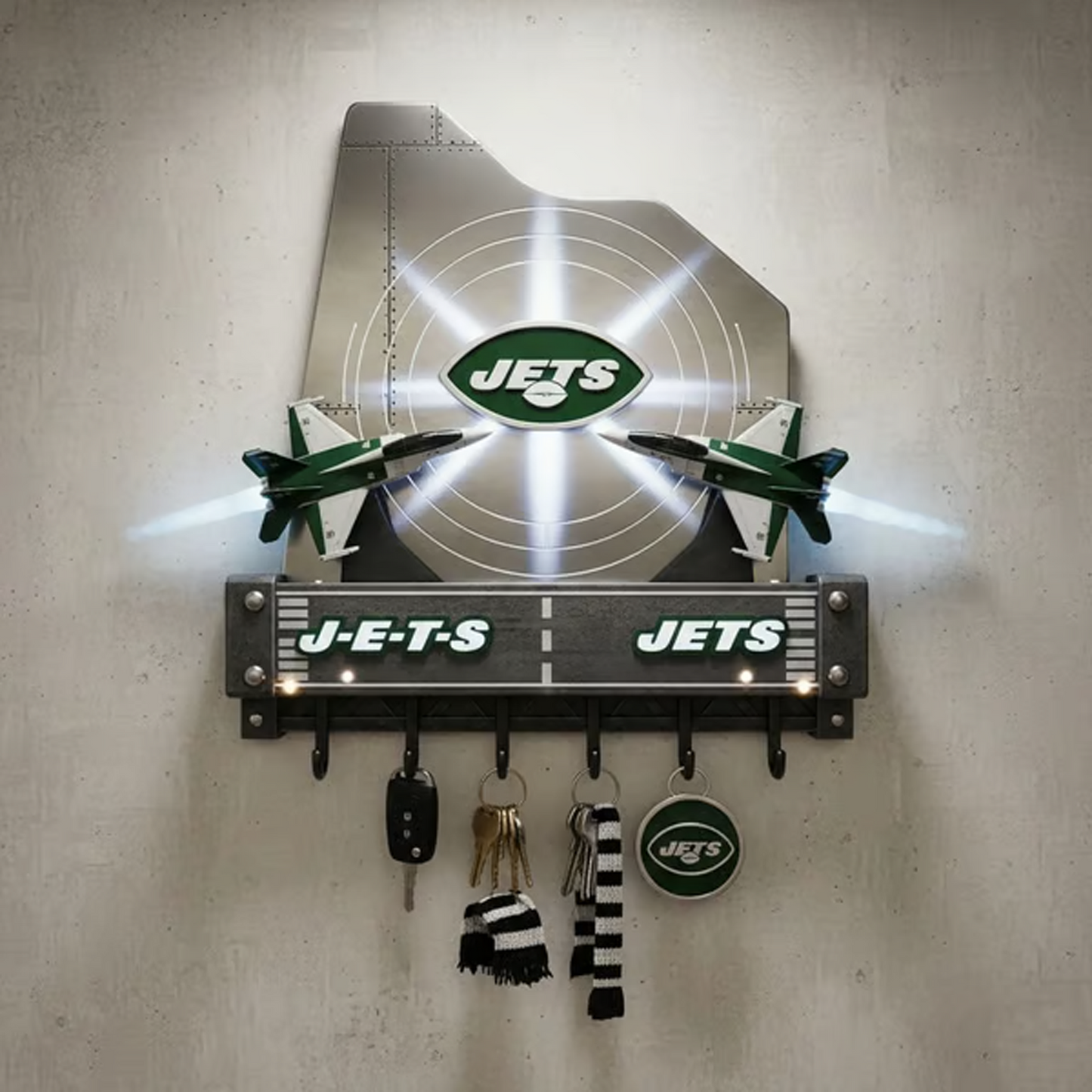 NYJ X NFL Originality Verification Football Team Wall Key Holder NAK THUONGNH
