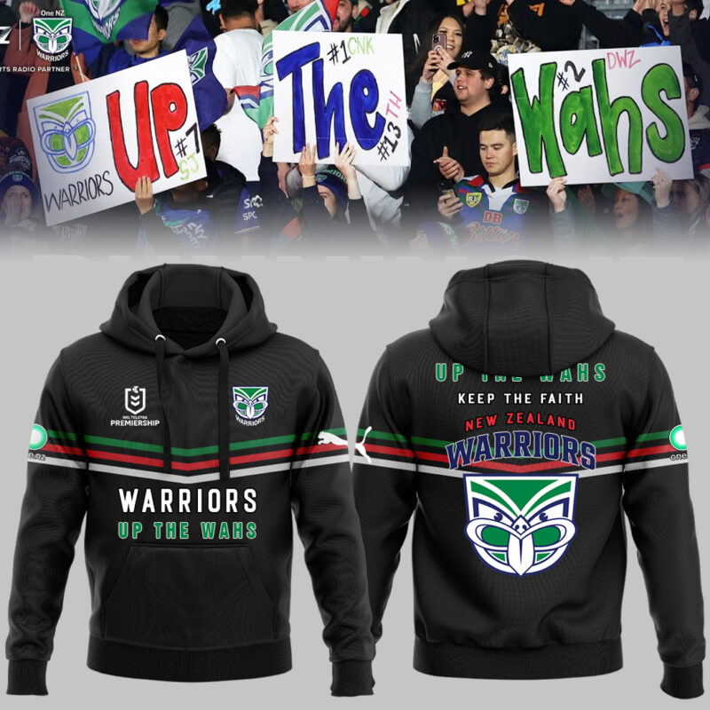 One NZ Warriors NRL Up The Wahs Limited Edittion Hoodie TM V12