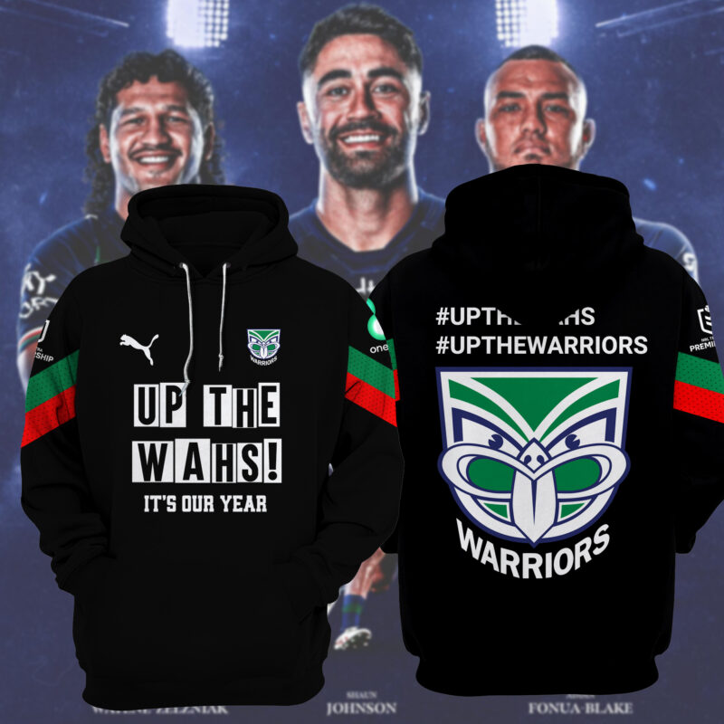 One NZ Warriors NRL Up The Wahs Limited Edittion Hoodie TM V8