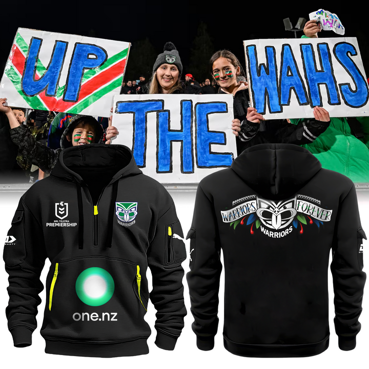 One NZ Warriors NRL Up The Wahs Limited Edittion Zipper Hoodie TM V1