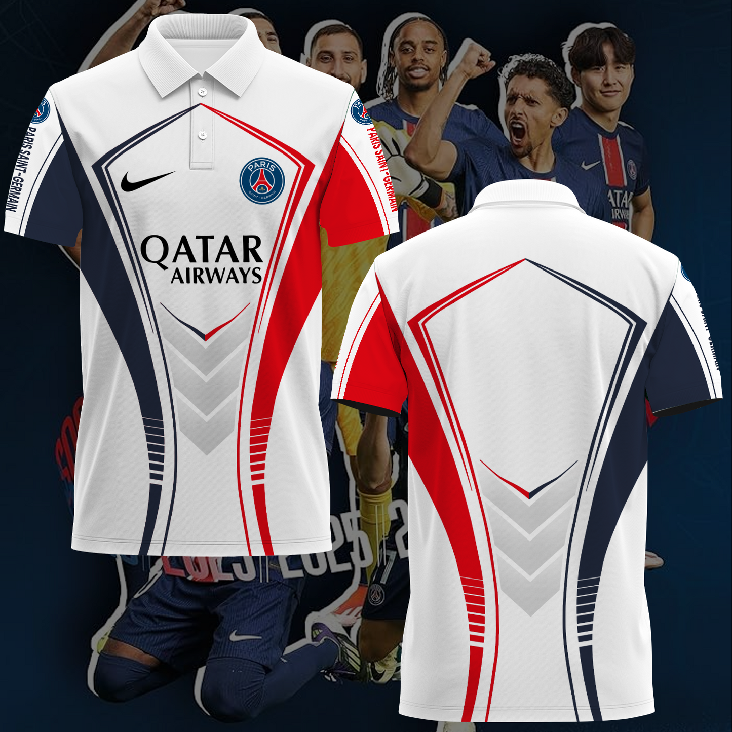 Paris Saint-Germain F.C UEFA Champions League Final Polo Shirt TM NTA V4