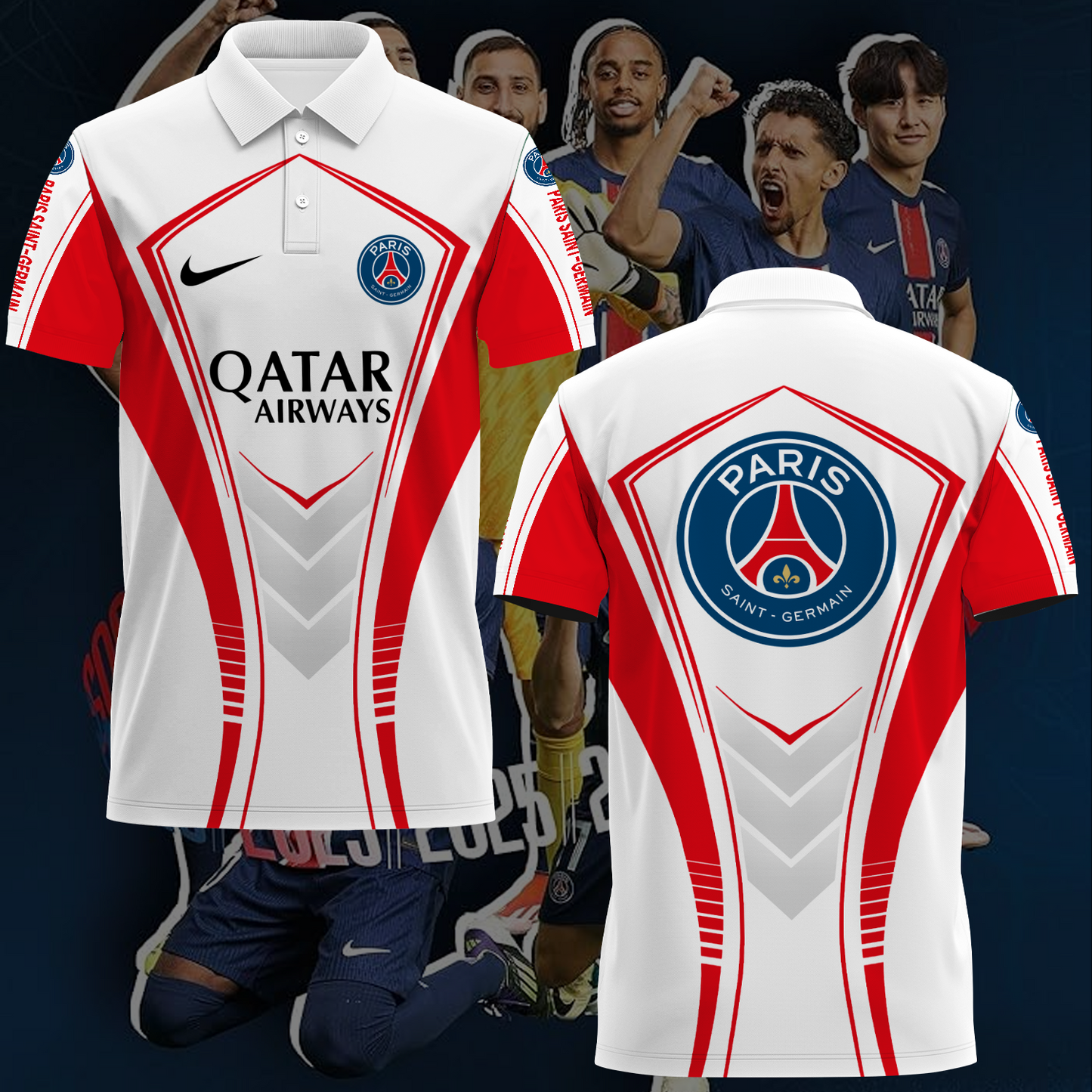 Paris Saint-Germain F.C UEFA Champions League Final Polo Shirt TM NTA V5