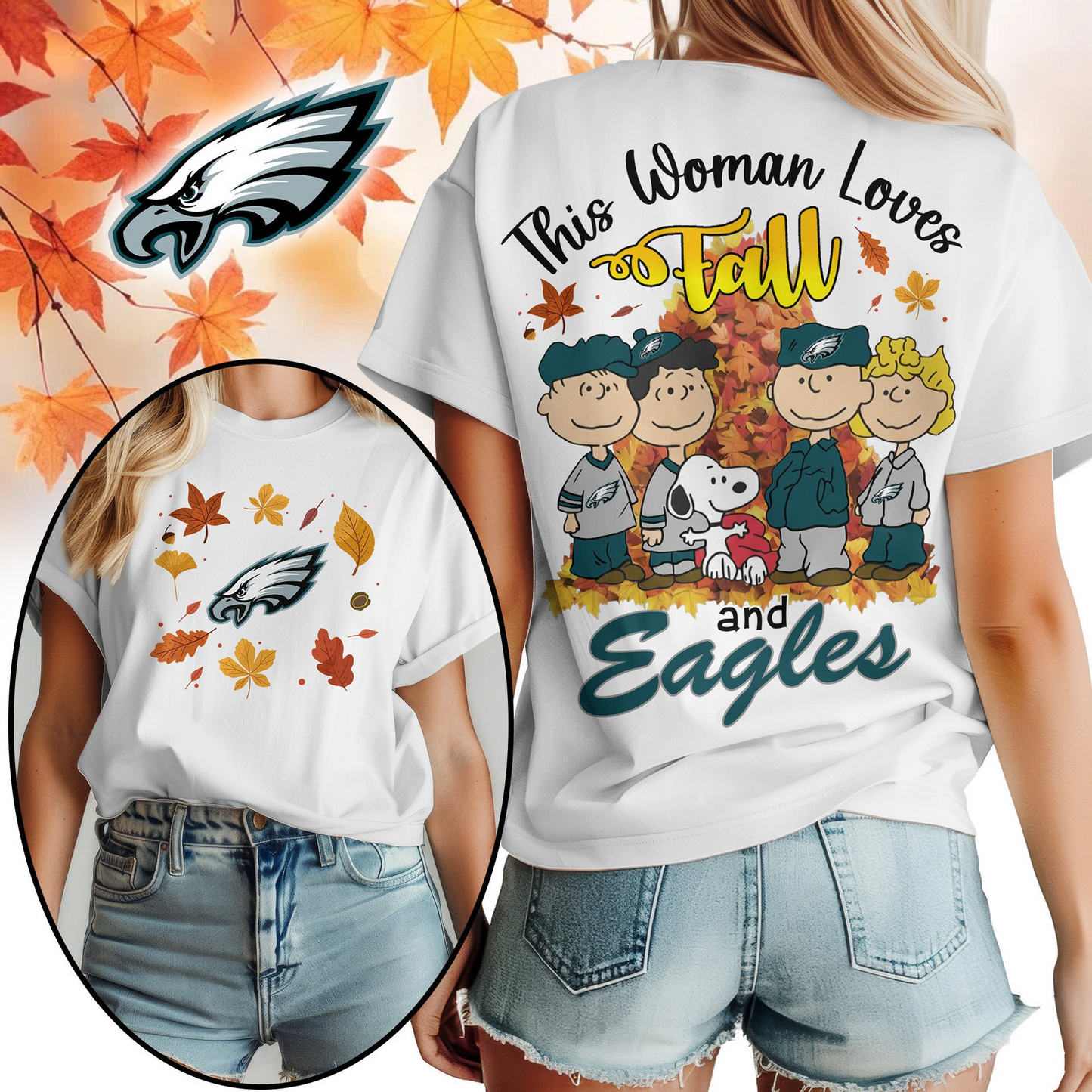 PE Premium NFL This Woman loves fall 3D Shirt DDT CTND