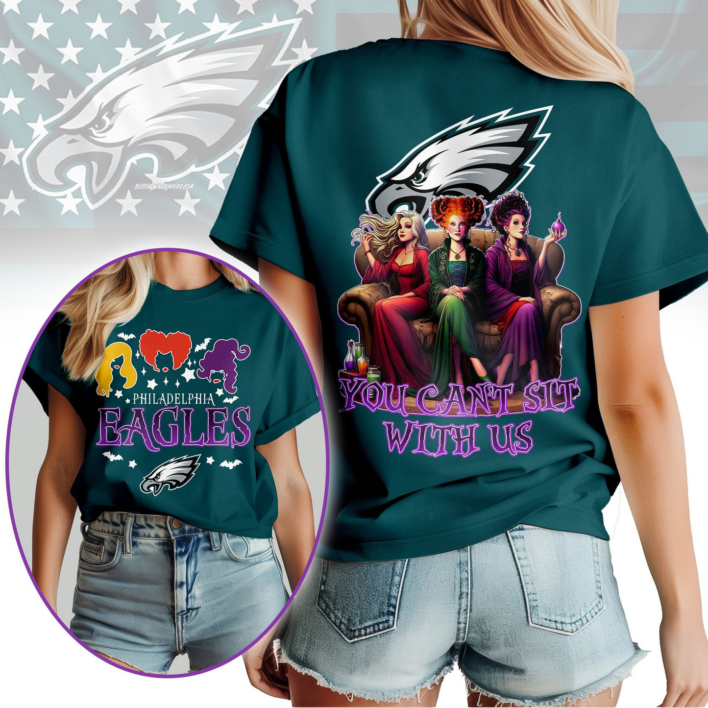 PE Premium NFL You Can't Sit With Us 3D T-shirt DDT NTL