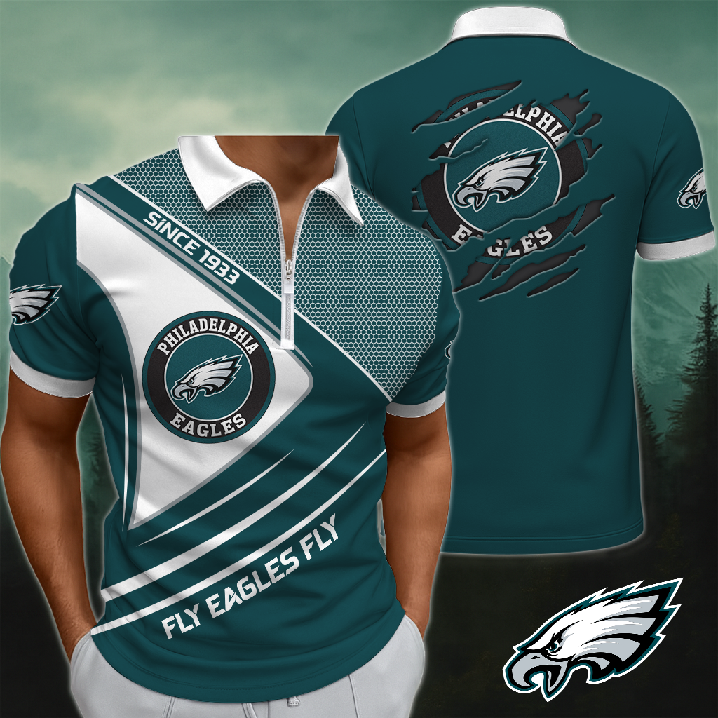 PE x NFL Premium 3D Zip Polo DDT NTL