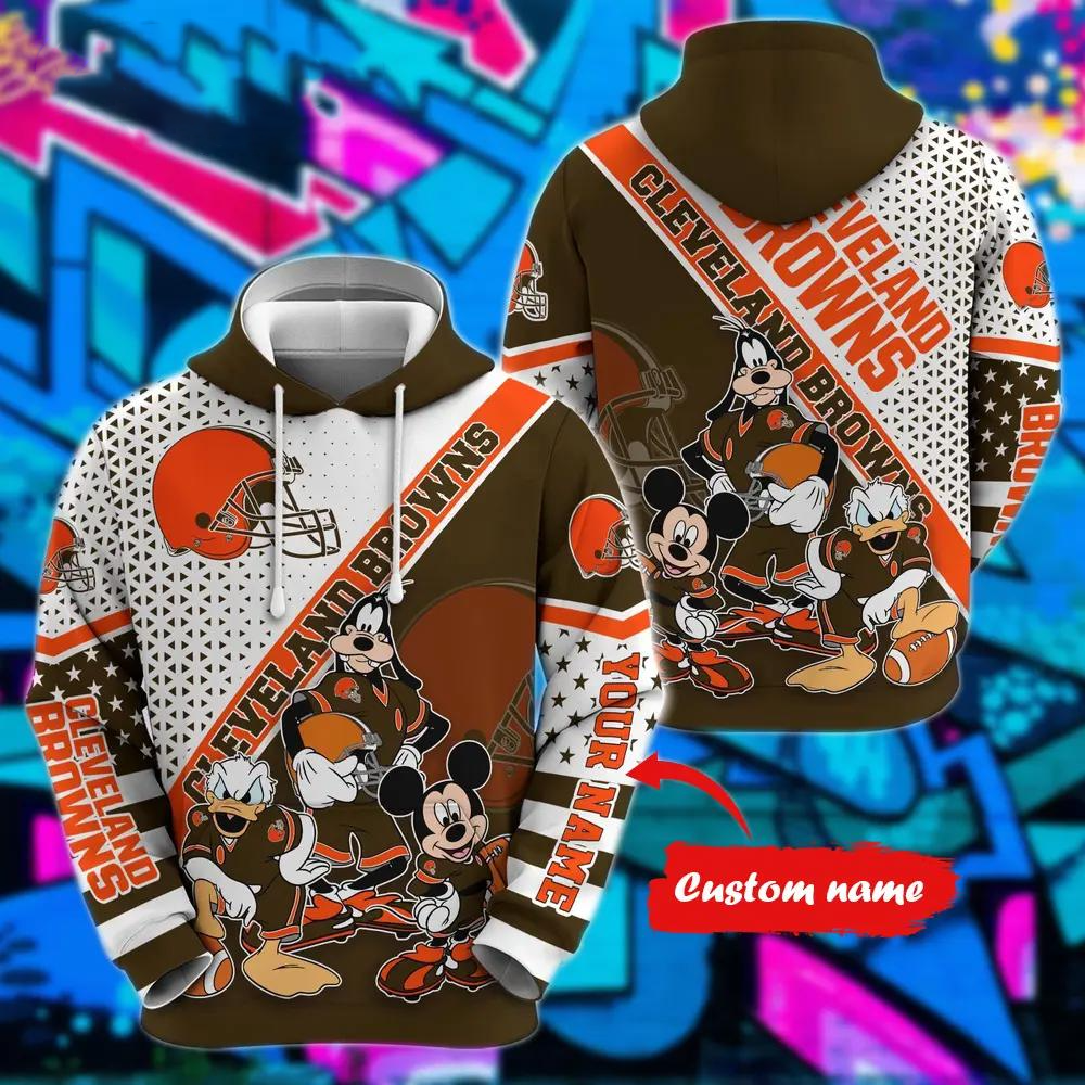 Personalized CLE x NFL Character Cartoon Movie Unisex Hoodie DDT CTND