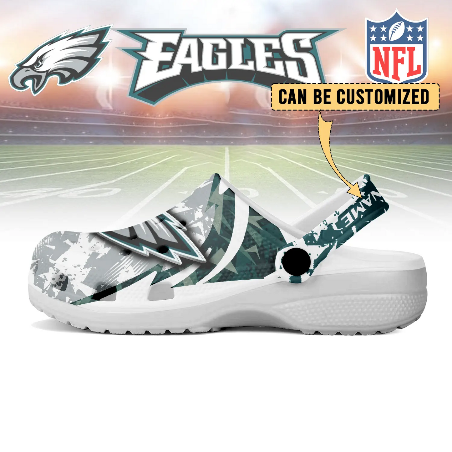 PHI x NFL Crocs Crocband Clogs Shoes DatND DVT