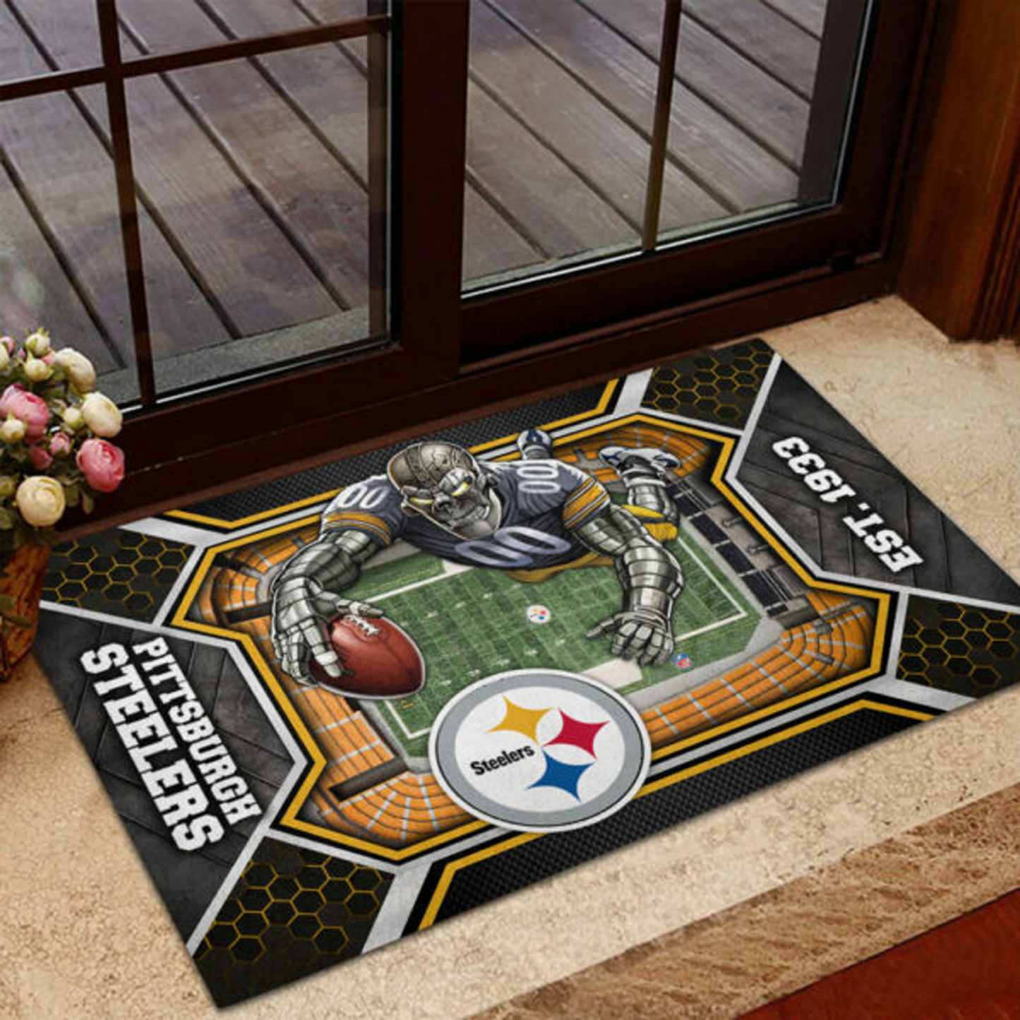 PIT x NFL Custom Doormat DATND TANTD