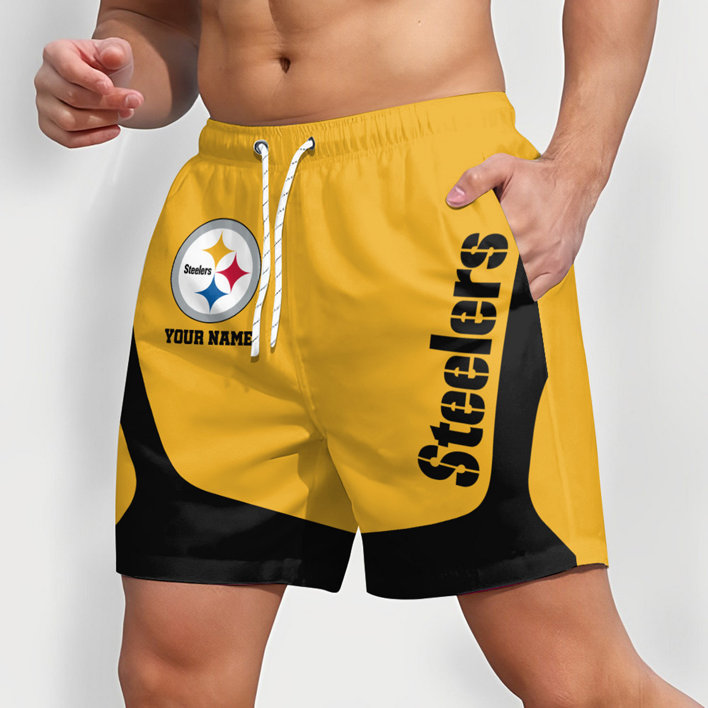 PIT x NFL Team Special Short Pants For Men Custom Name Gifts DATND TANTD25