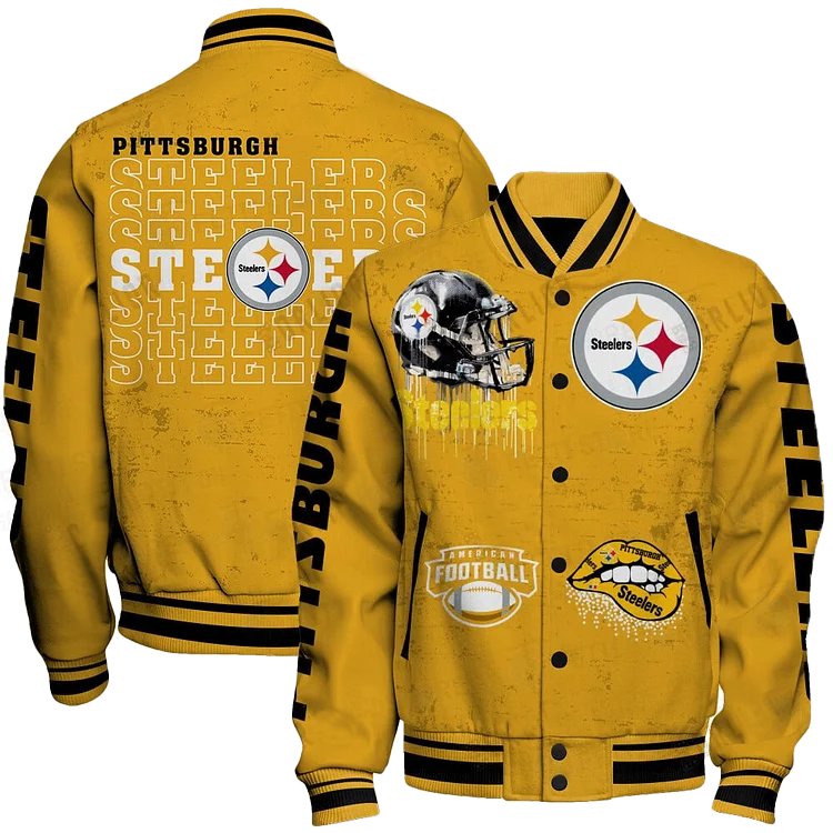 Pittsburgh Steelers National Football League Print Varsity Jacket DDT 171025 HLPHUONG