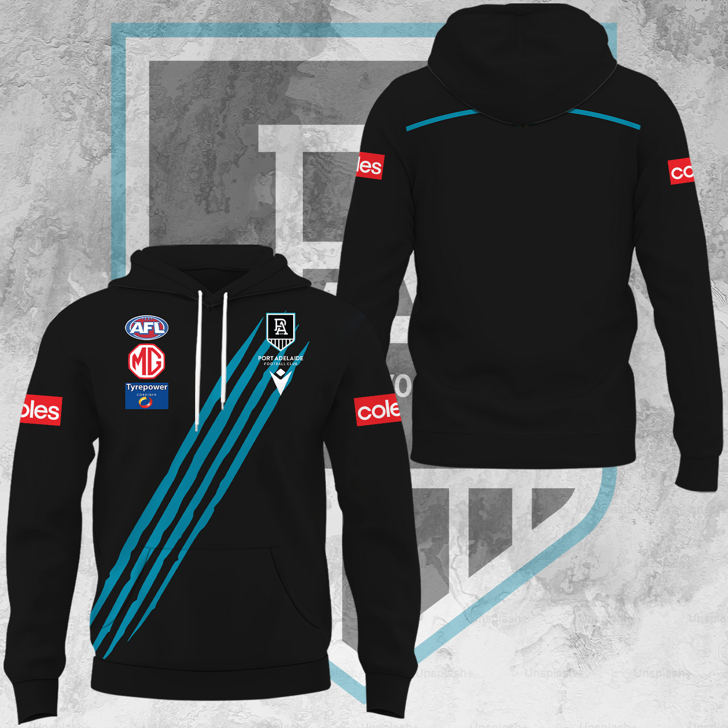 Port Adelaide Football Club AFL Power Limited Edition Hoodie TM V2