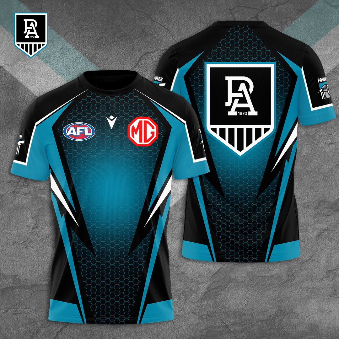 Port Adelaide Football Club AFL Power Special Edition T-Shirt TM - You will save more when you buy the clothes and hat combo V4