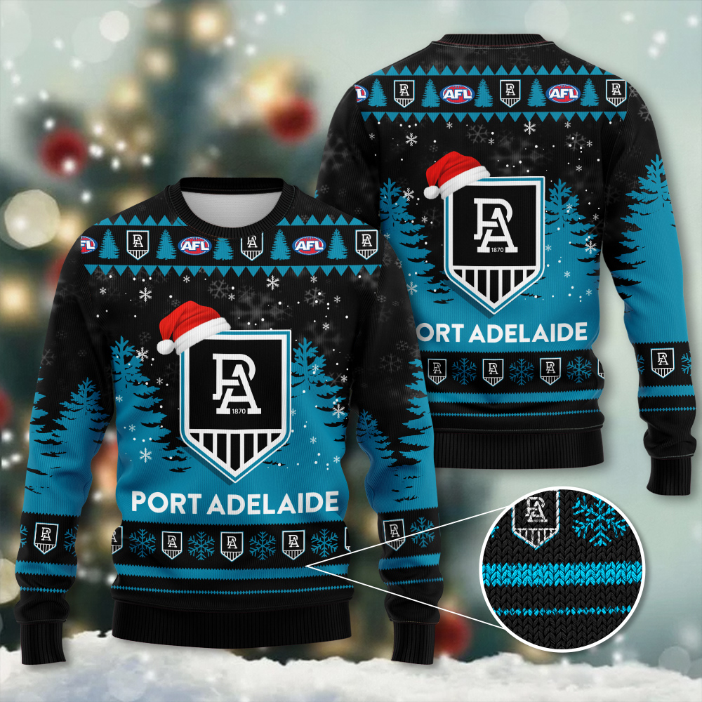 Port Adelaide Football Club AFL Power Special Edition Ugly Sweater TM V7