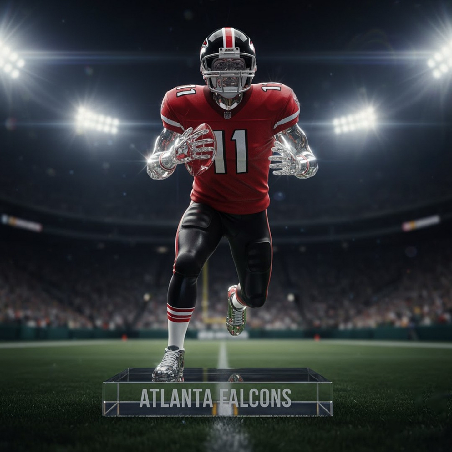 Premium ATL x NFL Crystal Style Desktop Ornament DatND DVT