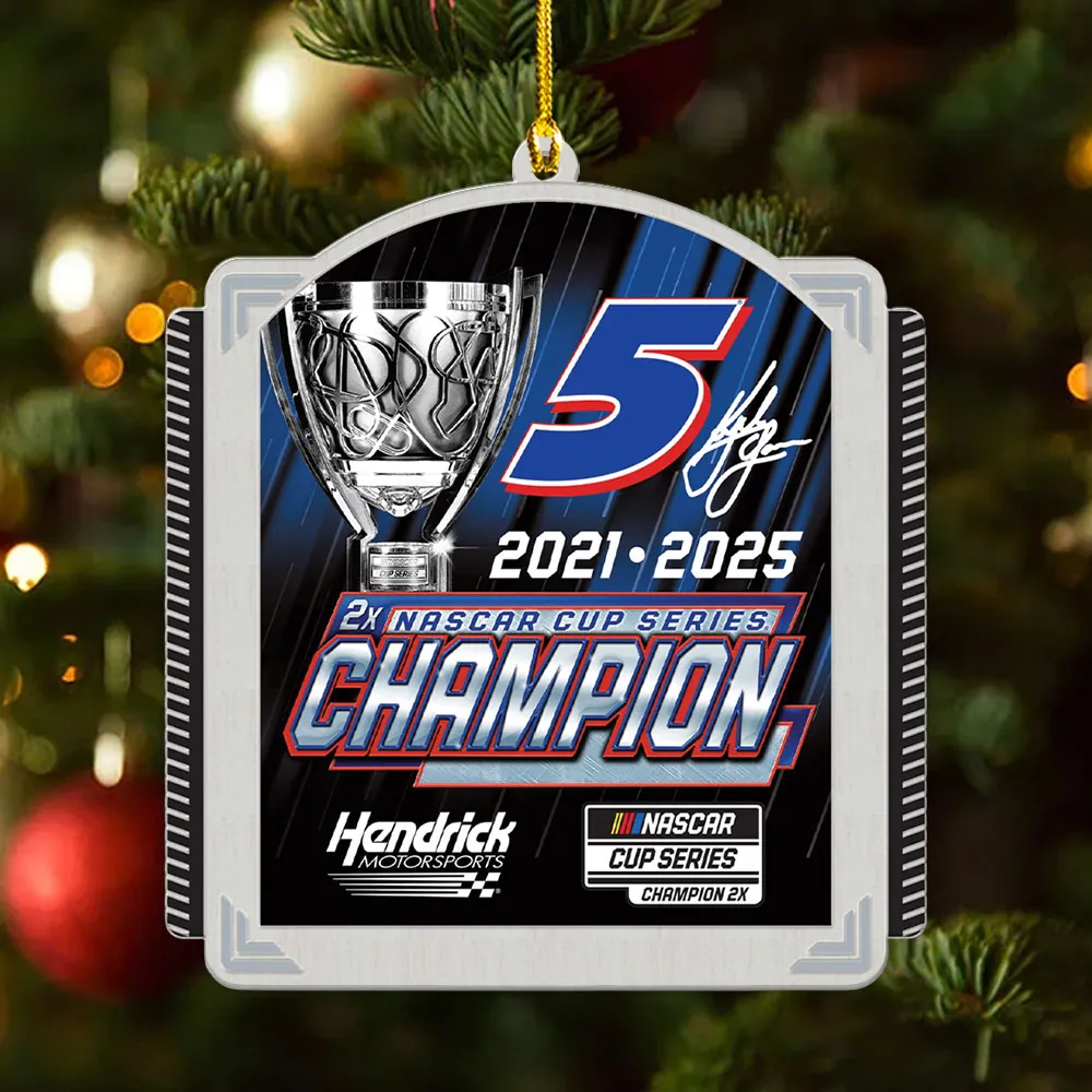 Premium Kyle Larson NASCAR Cup Series Champion 2025 Acrylic Ornament V3 NMD TTV