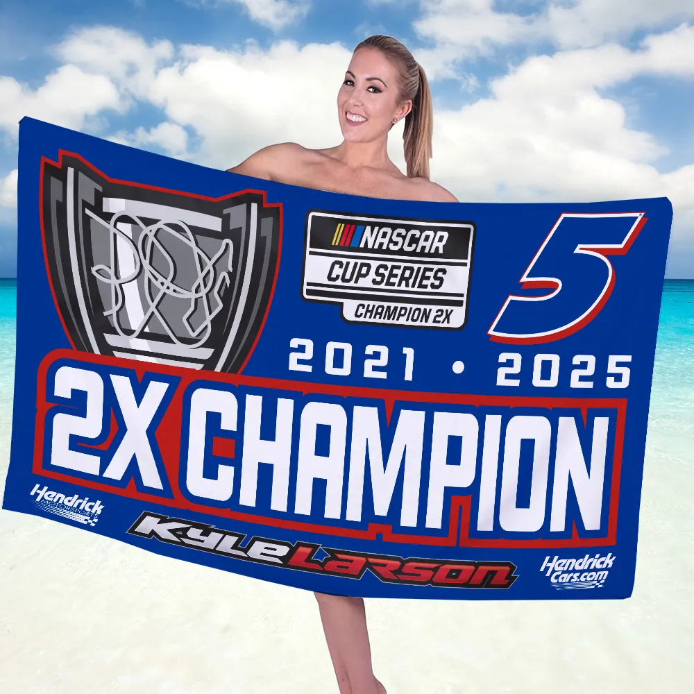 Premium Kyle Larson NASCAR Cup Series Champion 2025 Beach Towel V2 NMD TTV
