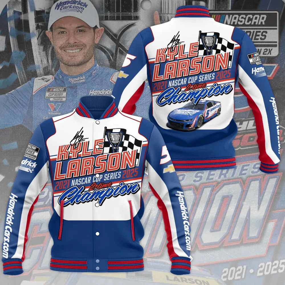 Premium Kyle Larson NASCAR Cup Series Champion 2025 Varsity Jacket V2 NMD TTV