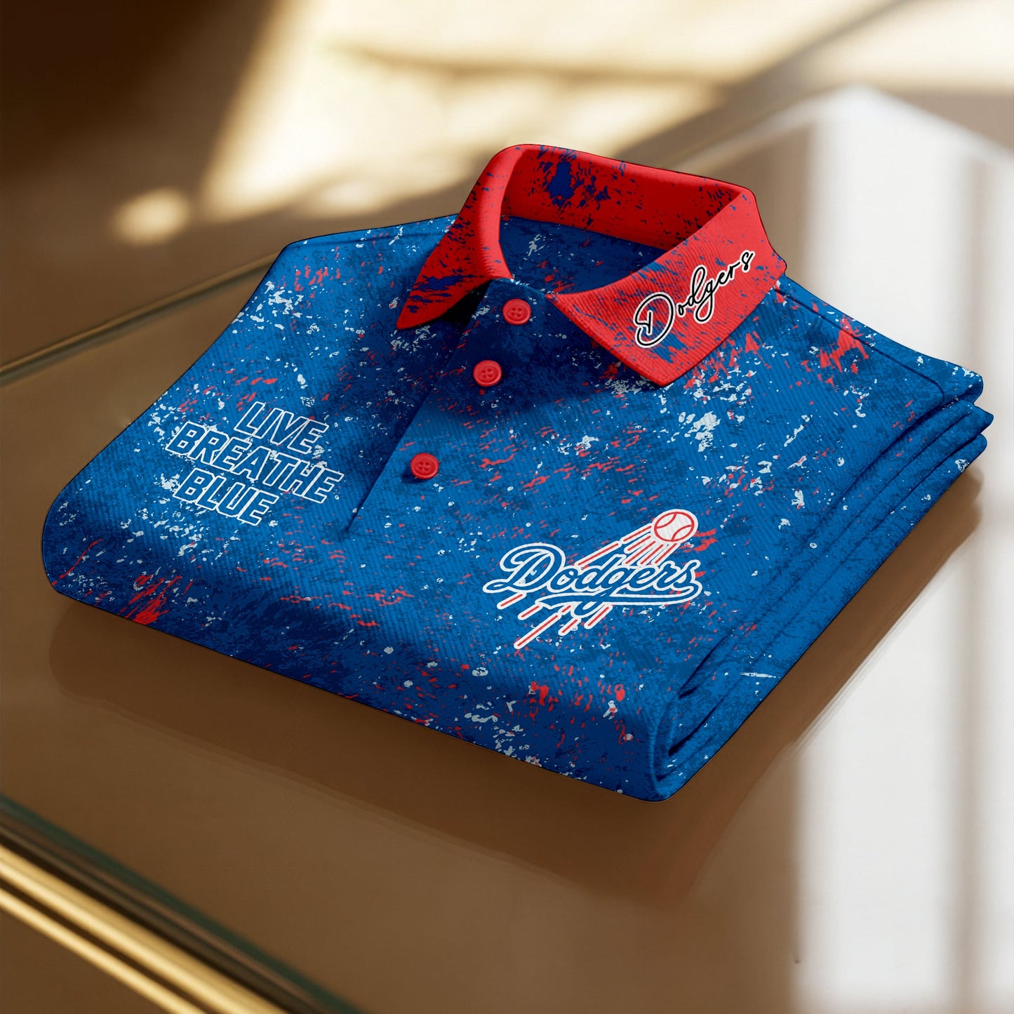 Premium MLB LAD Splatter Polo T-shirt v1 NMD NHM