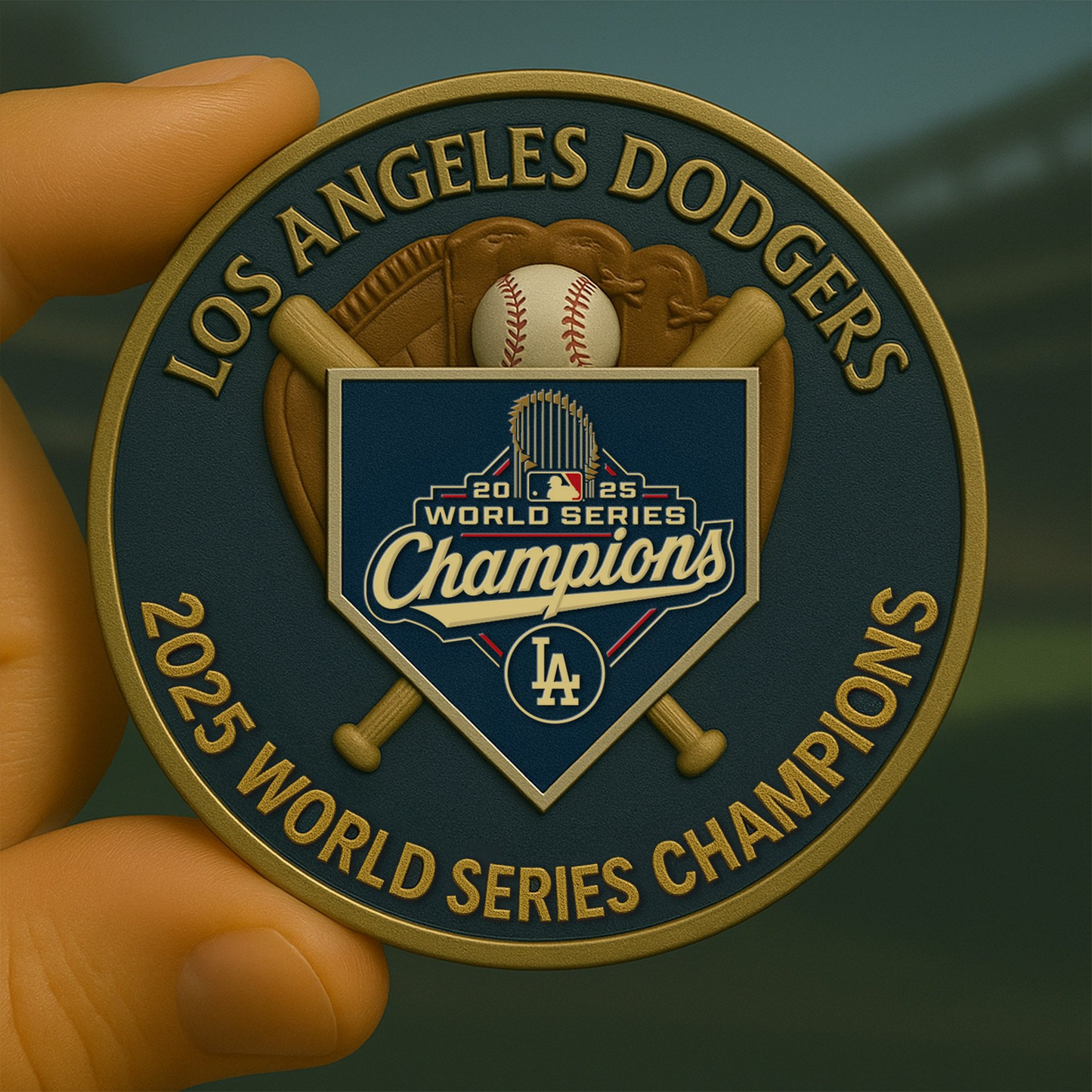 Premium MLB LAD World Series Acrylic Plaque V3 NMD TTV