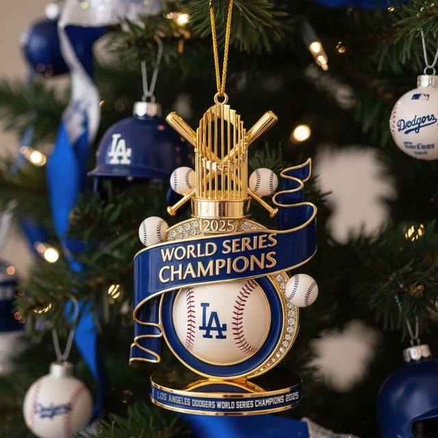 Premium MLB LAD World Series Ornament V14 NMD 031125 TTV