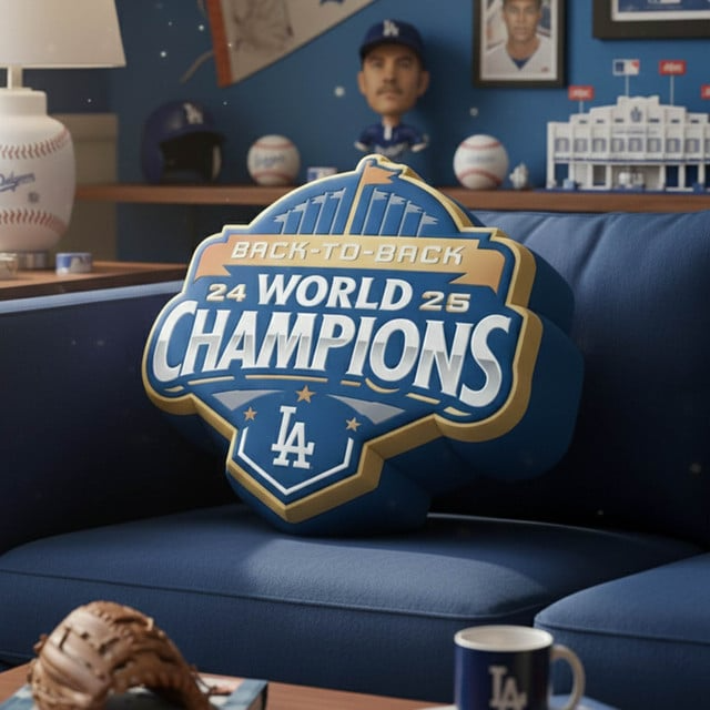 Premium MLB LAD World Series PLUSH PILLOW V1 NMD TTV