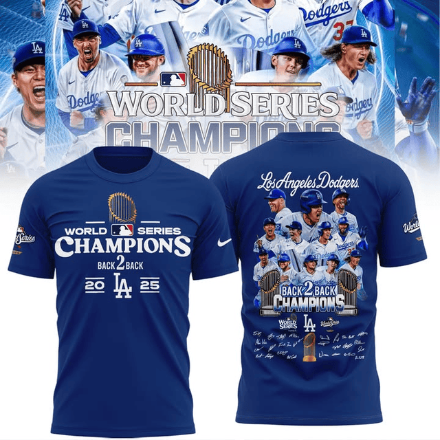 Premium MLB LAD World Series T-Shirt V6 NMD TTV