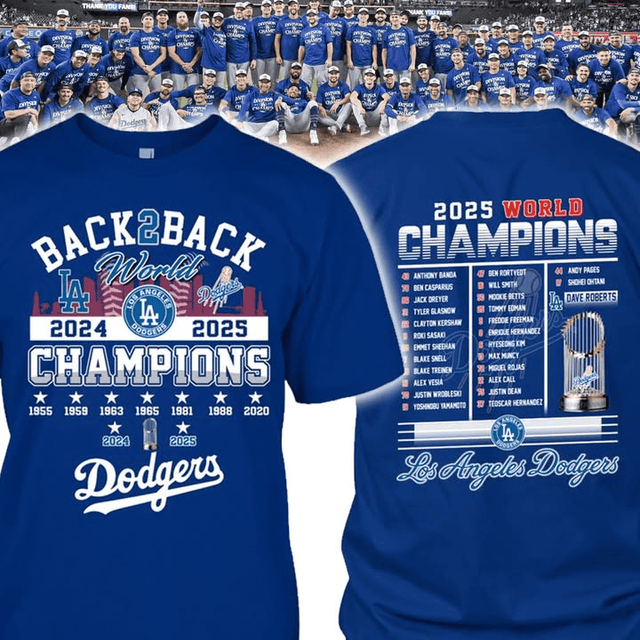 Premium MLB LAD World Series T-Shirt V7 NMD TTV