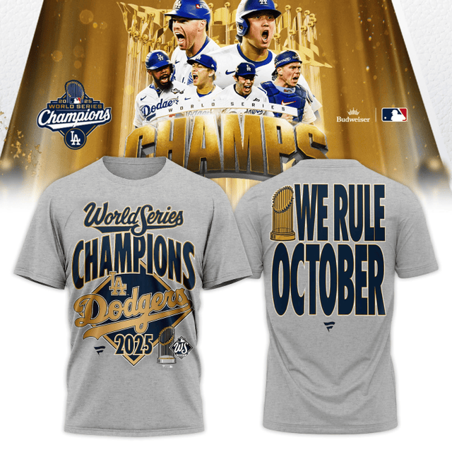 Premium MLB LAD World Series T-Shirt V8 NMD TTV