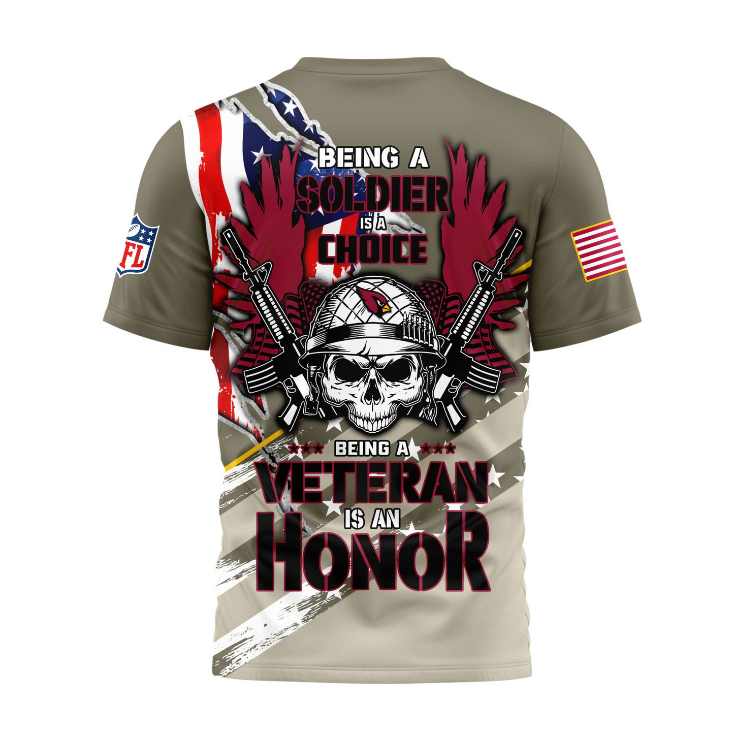 Premium NFL ARI Proud U.S. Veteran T-shirt V1 NMD TTV