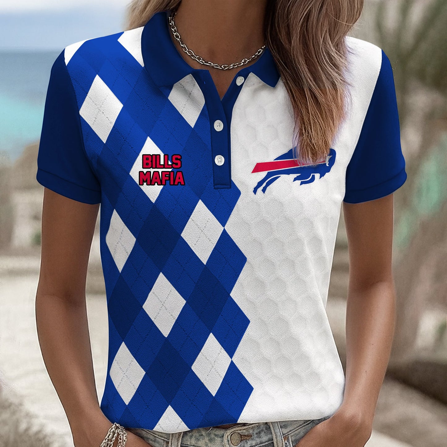 Premium NFL BFBL Women Polo Shirt V1 NMD NHM