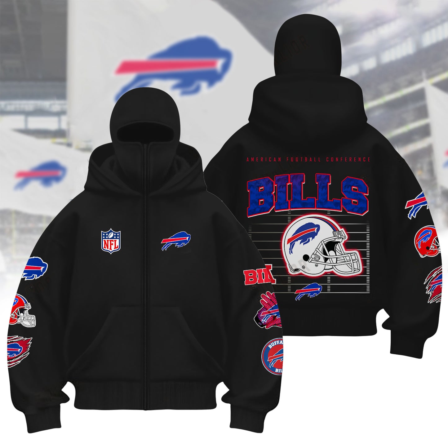Premium NFL BUF Hoodie Balaclava V1 NMD NHM