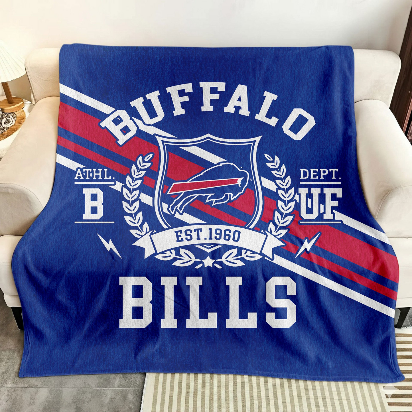 Premium NFL BUF Legacy Fleece Blanket V3 NMD TTV