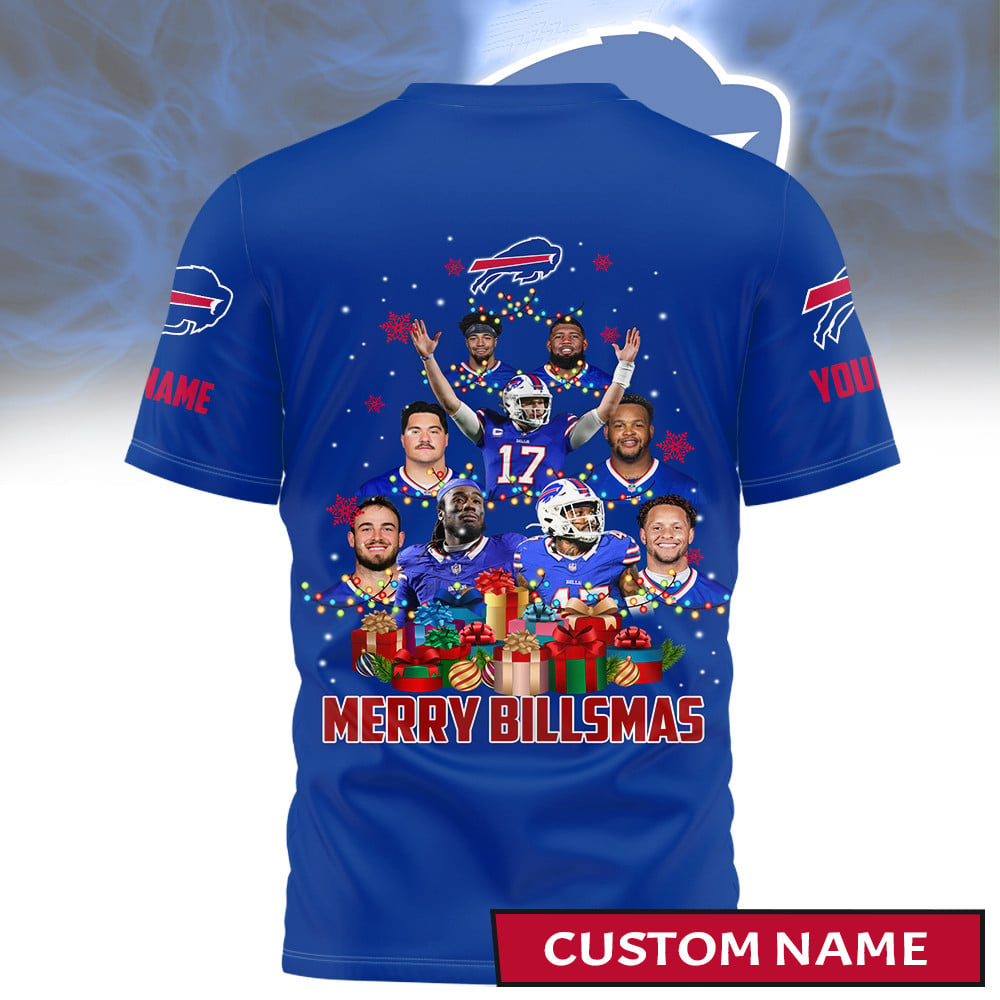 Premium NFL BUF Merry Christmas T-shirt V1 NMD TTV